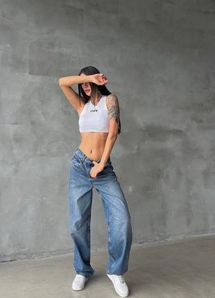 Трендовые женские прямые джинсы (скейтерские)2 фото