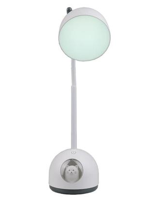 Лампа настільна акумуляторна дитяча 4 вт нічник настільний із сенсорним керуванням lt-a2084 білий2 фото