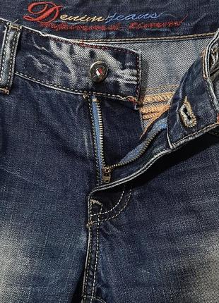 Glo-story відмінні джинси сині котонові прямі біла обробка розмір 25 38 4010 фото