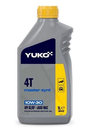 Масло для четырехтактных бензиновых (дизельных)  двигателей малой мототехники yuko master synt 4t 10w-30 api