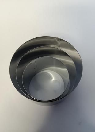 Кольца формовочные комплект из трёх круги высота 5 см.3 фото