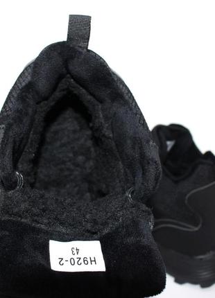 Чоловічі термостійкі зимові черевики на шнурівці. чорний7 фото