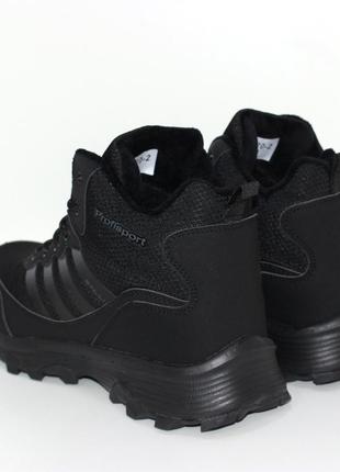 Чоловічі термостійкі зимові черевики на шнурівці. чорний6 фото