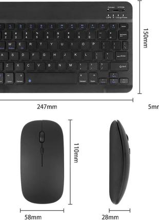 Комплект безпровідна клавіатура з мишкою ukc mouse & keyboard black5 фото