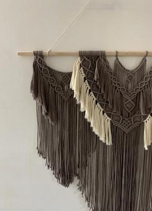 Велике широке настінне панно макраме декор
