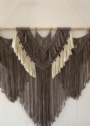Велике широке настінне панно макраме декор