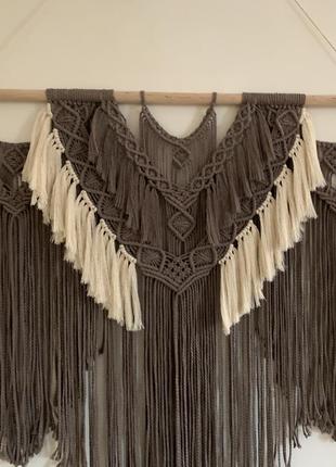 Велике широке настінне панно макраме декор