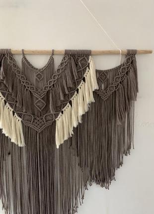 Велике широке настінне панно макраме декор