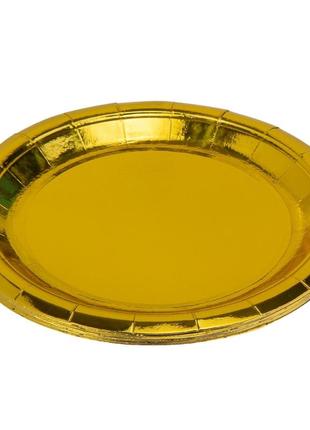 Набір тарілок "золото", 10 шт, 18 см2 фото