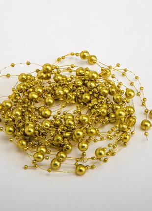 Декоративне намисто, золоте, 135 см2 фото