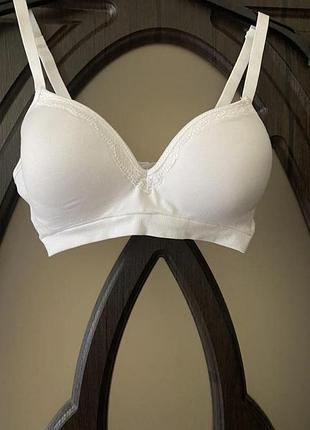 Шикарный, базовый, бюстгальтер, в белом, цвете, без косточек, от бренда: george 🫶