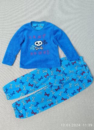 Теплая пижама primark 128см