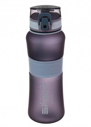 Бутылка для воды пластиковая фиолетовая 650мл, спортивная бутылка в школу