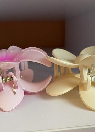 Трендовые заколки/крабики-цветки для волос