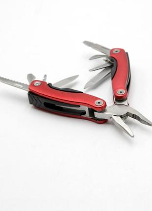 Мультитул червоний армійський, ніж мультитул інструмент, тактичний мультитул та мультиінструмент