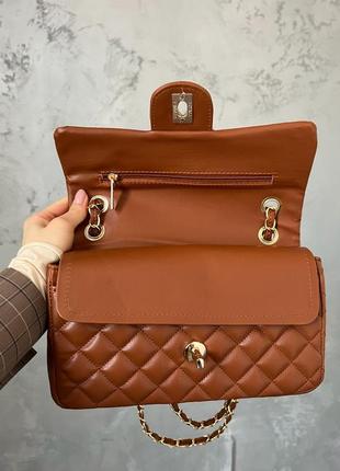 Жіноча сумка chanel 2.55 brown6 фото
