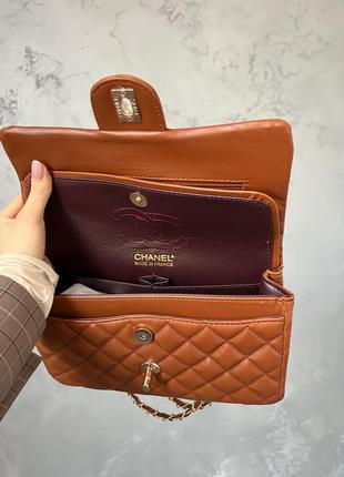 Жіноча сумка chanel 2.55 brown4 фото