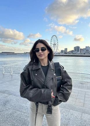 Zara укорочена косуха зара куртка