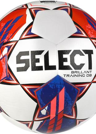 М'яч футбольний select brillant training db v23 білий, червоний уні 5