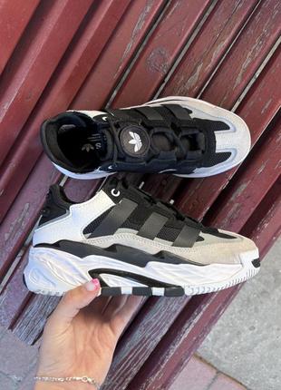 Кроссовки adidas niteball white black