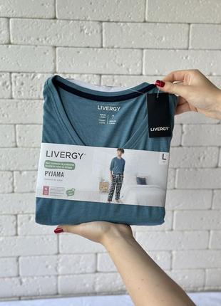 Мужская пижама или домашний костюм фланель livergy