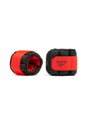 Обважнювачі щиколотки reebok flexlock ankle weights чорний, червоний уні 0.5 кг