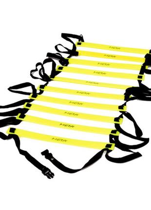 Сходи координаційні класичні meta speed ladder pro flat жовтий, чорний уні 8 м