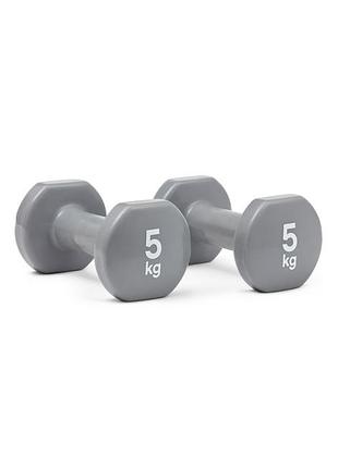 Гантелі reebok dumbbells сірий уні 5 кг