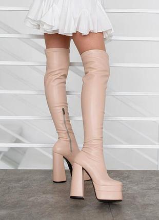 35130👑ботфорти на високих підборах та платформі в штучній шкірі в стилі bratz