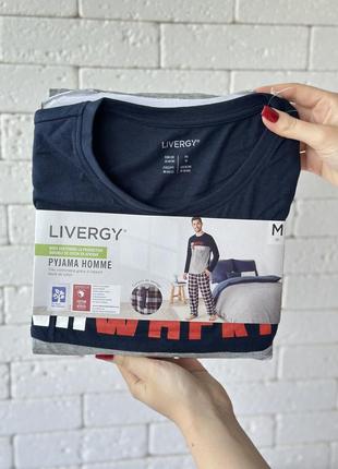 Мужская пижама или домашний костюм фланель livergy