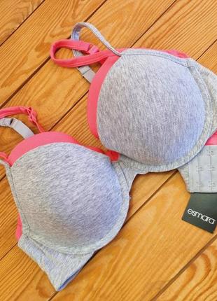 Комплект бюстгальтеров esmara из 2 штук, размер 85b, цвет серый, розовый