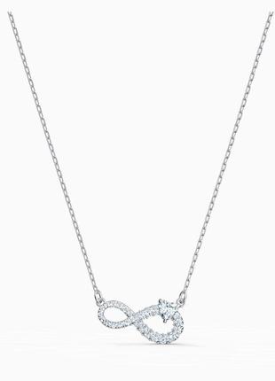 Елегантное серебряное колье swarovski infinity 5520576: вечность стиля и красоты!1 фото