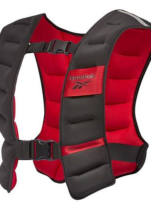 Обважнювач жилет reebok strength series weight vest чорний, червоний уні 3 кг