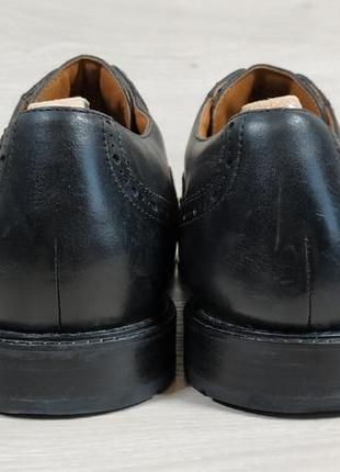 Шкіряні чоловічі туфлі броги clarks оригінал, розмір 43