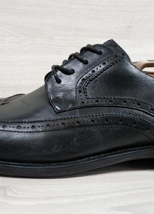 Шкіряні чоловічі туфлі броги clarks оригінал, розмір 43