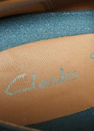 Шкіряні чоловічі туфлі броги clarks оригінал, розмір 43