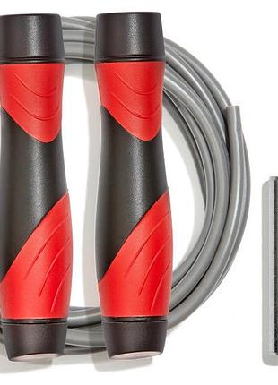 Скакалка reebok premium skipping rope чорний, червоний уні 280 см