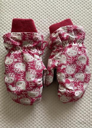 Рукавички hello kitty на 2-3роки 6