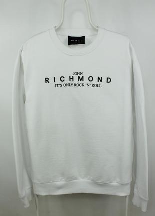 Оригінальний якісний світшот кофта john richmond  "its only rock n' roll" white sweatshirt