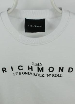 Оригінальний якісний світшот кофта john richmond  "its only rock n' roll" white sweatshirt2 фото