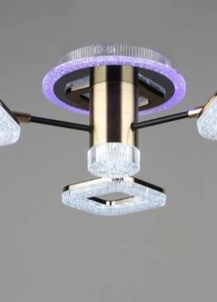 Люстра светодиодная акрил b yh0310/3 bk+gd