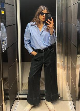 Укороченные wide leg джинсы zara 32, 34, 38