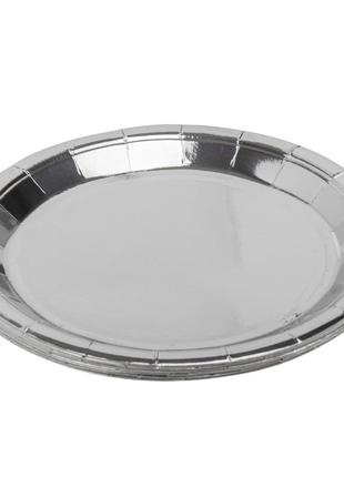 Набір тарілок "срібло", 10 шт, 18 см2 фото