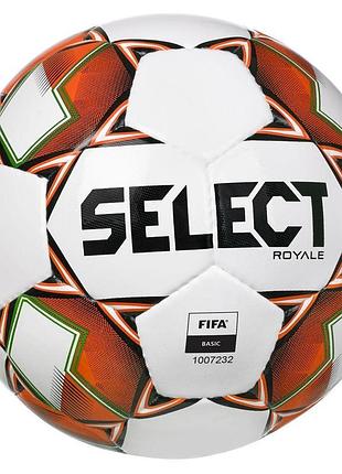 М'яч футбольний select royale fifa basic v22 біло-помаранчовий уні 5