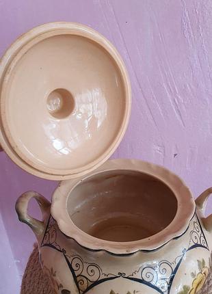 Глечик макітра з розписом, дефект