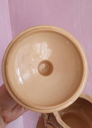 Глечик макітра з розписом, дефект