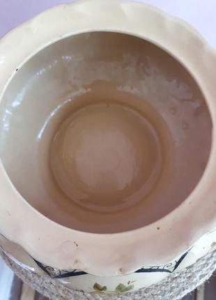 Глечик макітра з розписом, дефект