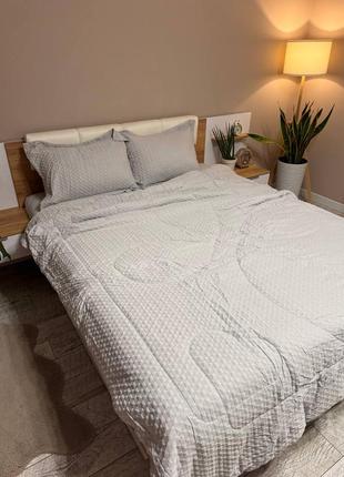 Новинка комплект постільної білизни з ковдрою сатин