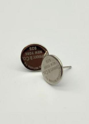 Серебряные серьги пусеты геометрия