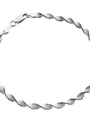 Серебряный браслет, магия твист (ребекка) (085в), размер 18 см x 0,35 см, вес: 2.8 г
